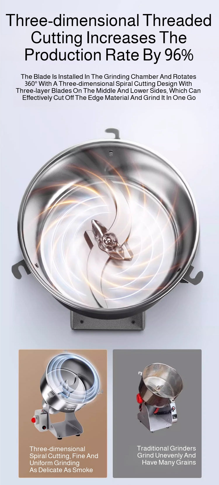Grains and Cereals Grinder Grains Spices  Coffee Dry Food Grinder Mill Grinding Machine Gristmill Home Flour Powder Crusher