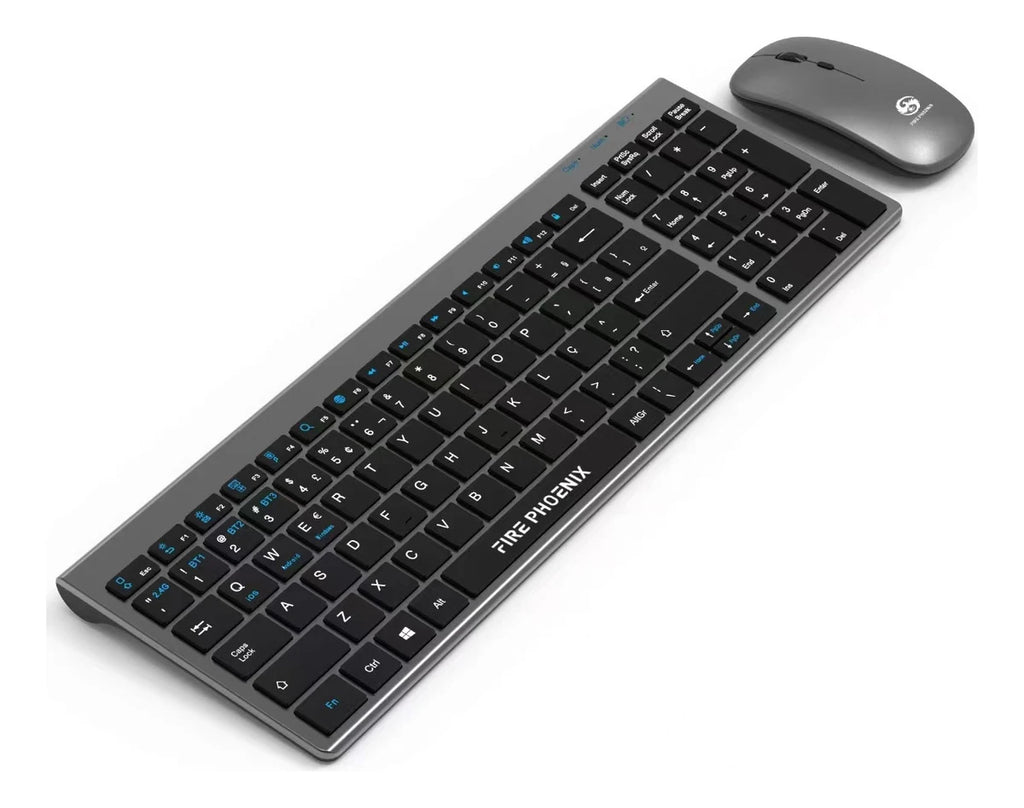 2.4g Wireless Wireless Bluetooth Keyboard And Mouse Kit Rechargeable Abnt2 Bk-8078