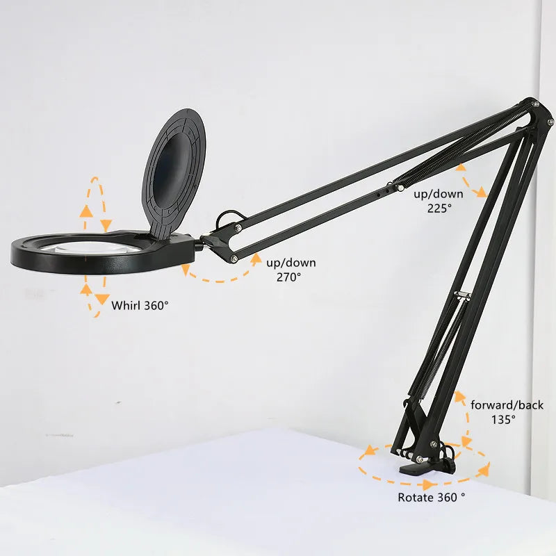 New arrival 10X Illuminated Magnifier  80 LED Magnifying Glass for Soldering Iron Repair/Table Lamp/Skincare Beauty Tool