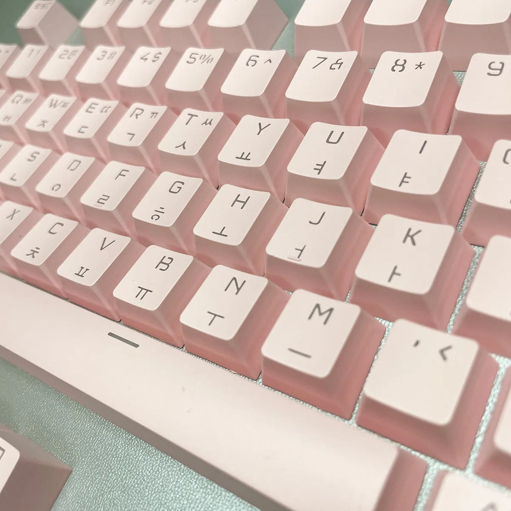 Russian Keycaps Spanish Arabic Korean Portuguese French German Thai Letters Translucent Keycaps For Cherry MX Switch 104 Key LK1