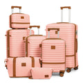 Joyway Luggage Set 6 Piece Suitcase Sets with Spinner Wheel,Hardside Expandable Travel Laggage with TSA Lock (18/20/24/28 White
