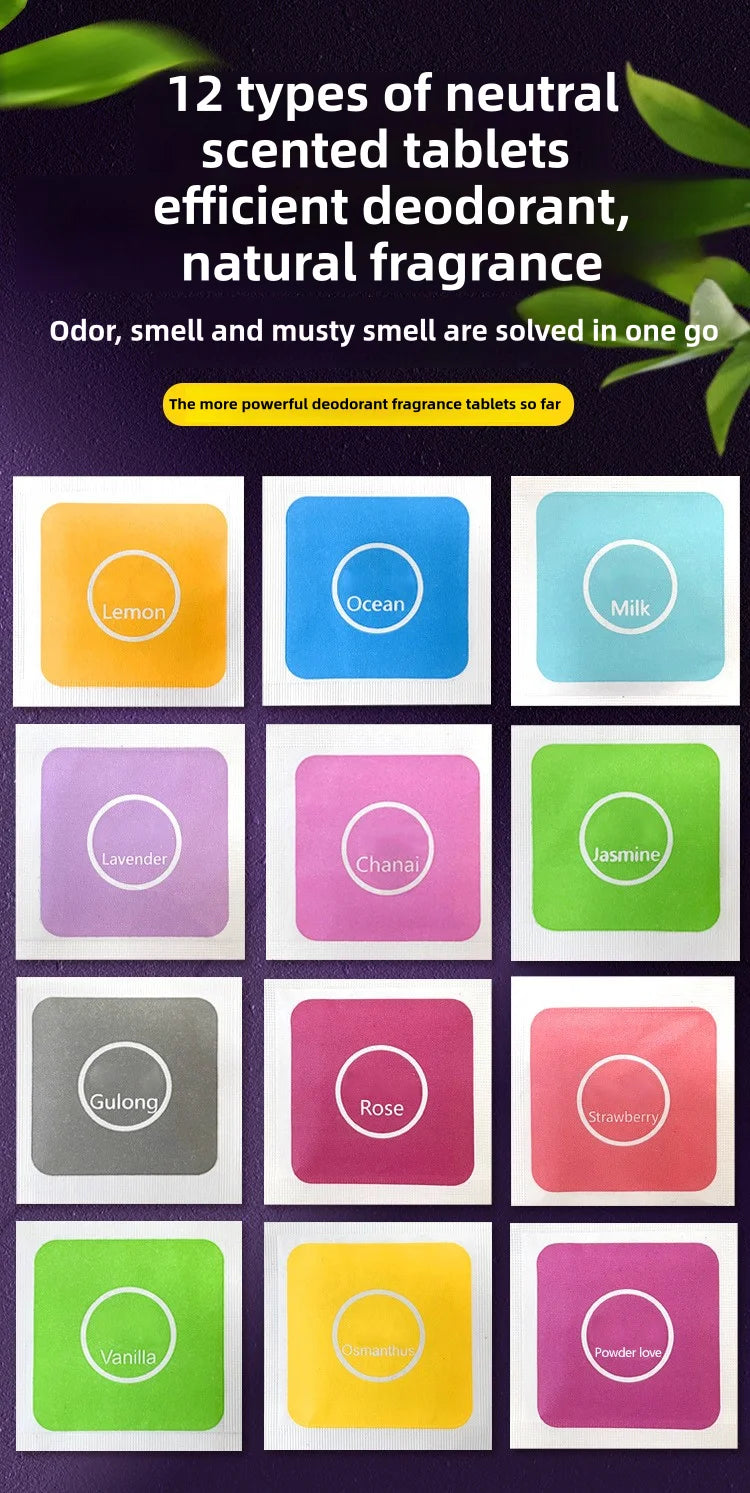Car Air Freshener Replacement Tablet Flavor Supplement Solid Fragrance Scent Pads Perfume Refill for Air Vent Diffuser Purifier