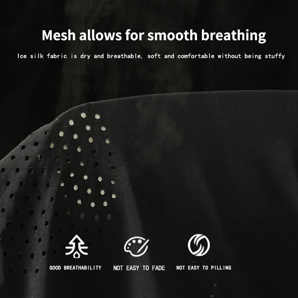 Outdoor sports sun protection mask hat all-in-one summer fishing sun hat full face ice silk breathable scarf driving and cycling