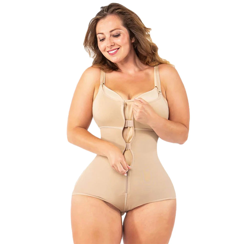 Hiphugger Body Shaper with Bra | Butt Lifter Tummy Control  Fit Everyday Front Zip Sculpting Shapewear Panty