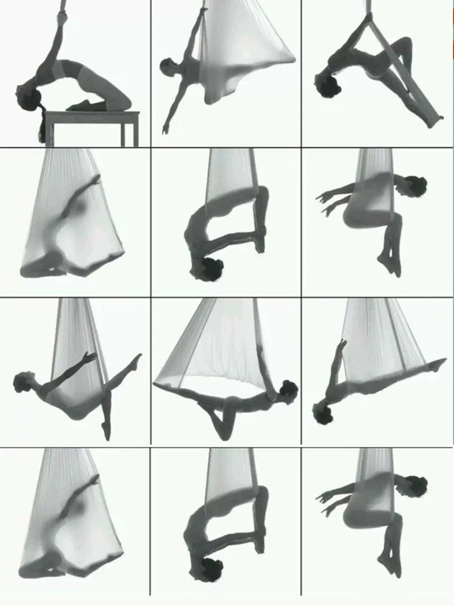 40 Denier Nylon 5.5 yards Aerial Yoga Hammock Fabric Pilates Yoga Anti-Gravity Flying Swing for Indoor Fitness Bodybuilding