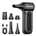 Electric Compressed Air Duster with Brushless Motor 8000mAh 3-Gear Adjustable Cordless Air Blower Gun for Computer Keyboard PC