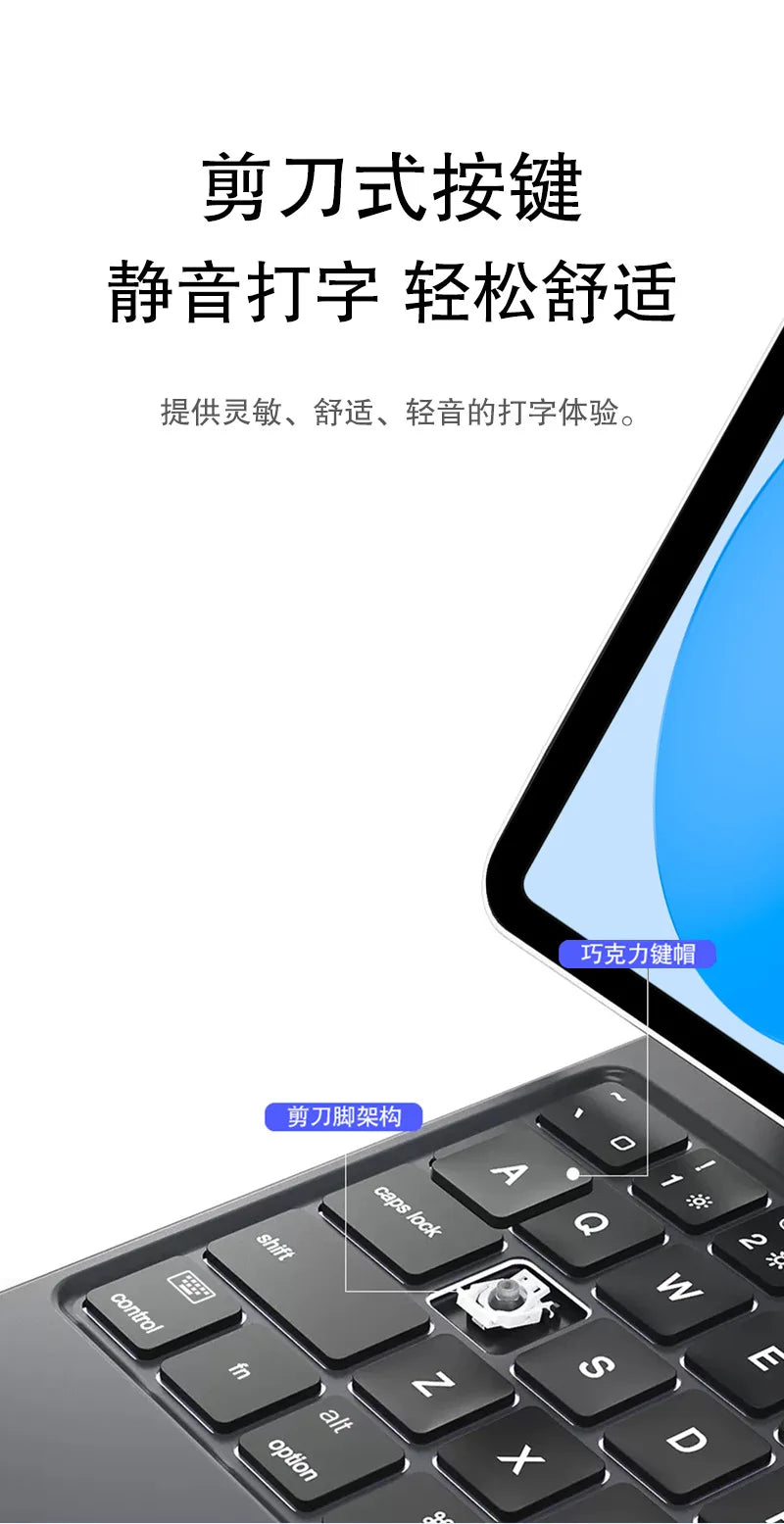 iPad Keyboard Magic Keyboard for iPad 10 iPad Pro 11 Air 11 5 6 7 Spanish Russian Korean Portuguese Hebrew Deutsch Japanese TY1