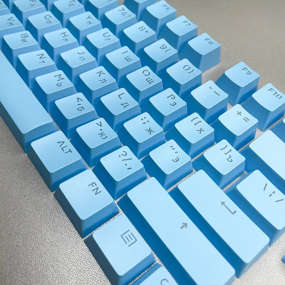 Russian Keycaps Spanish Arabic Korean Portuguese French German Thai Letters Translucent Keycaps For Cherry MX Switch 104 Key LK1
