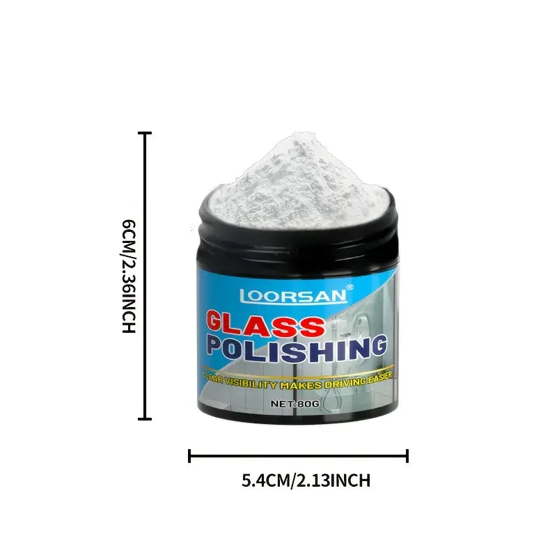 Glass polishing powder, specially designed to repair scratches,enhance clarity,is ideal for vehicle windows,household glass