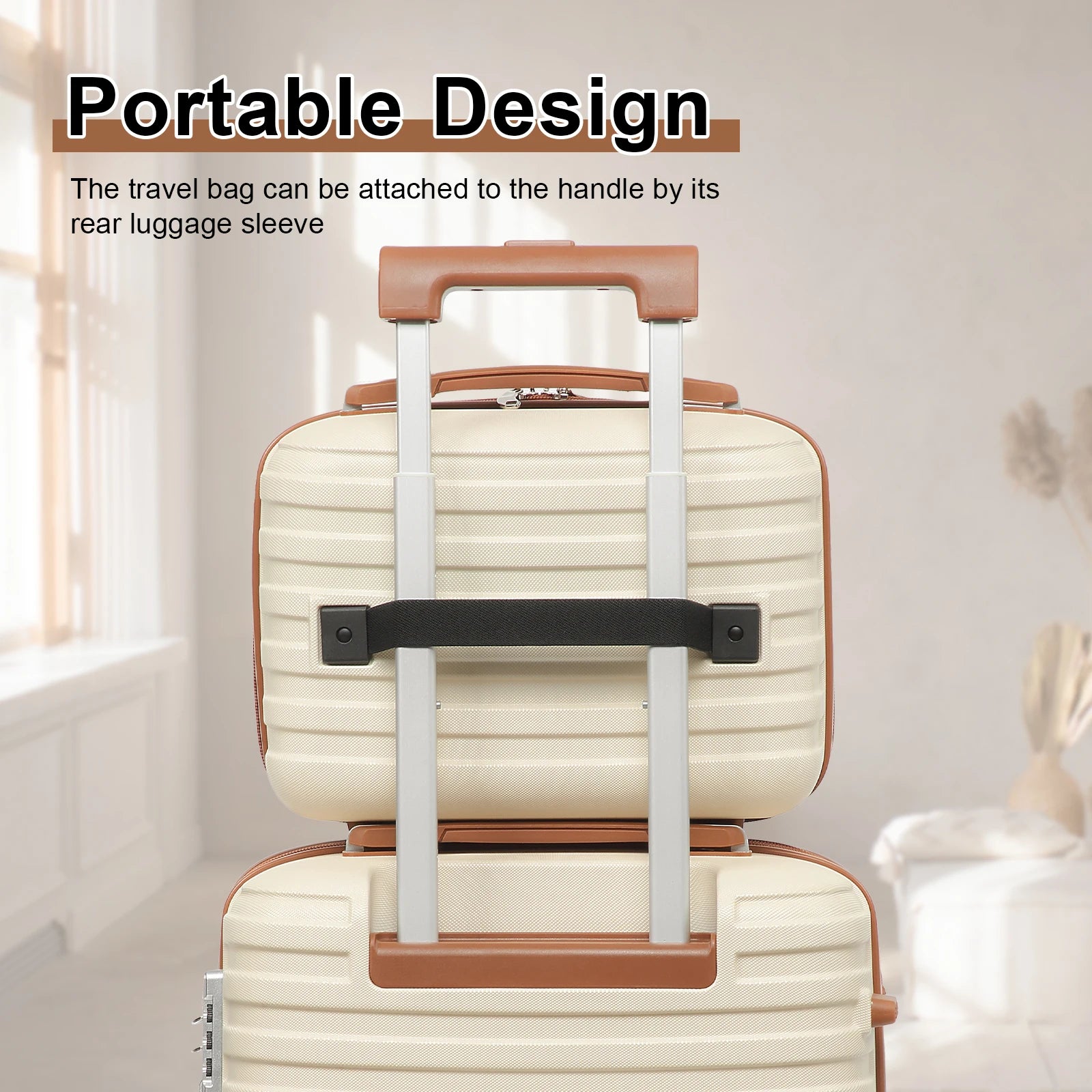 Joyway Luggage Set 6 Piece Suitcase Sets with Spinner Wheel,Hardside Expandable Travel Laggage with TSA Lock (18/20/24/28 White