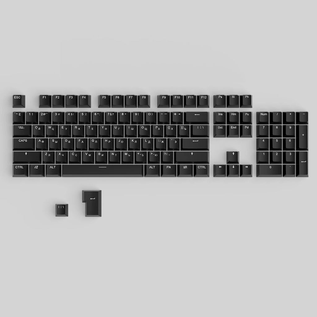 Russian Keycaps Spanish Arabic Korean Portuguese French German Thai Letters Translucent Keycaps For Cherry MX Switch 104 Key LK1