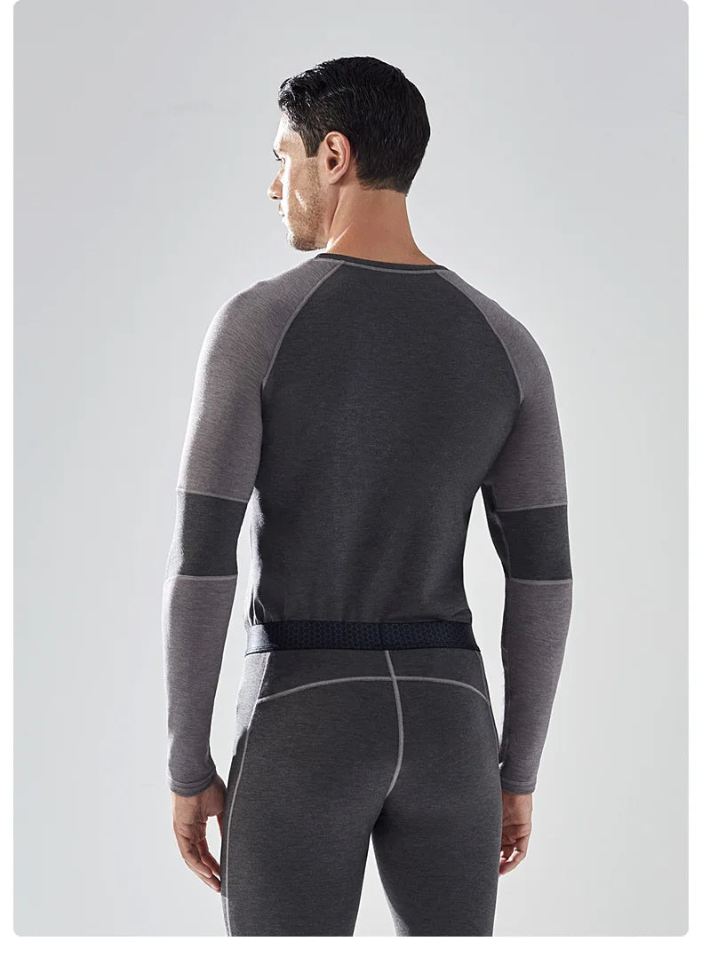 52025 Warm Thermal Underwear with Wool and Silk – Double-Layered for Extra Warmth, Winter-Ready Long Johns, Premium Base Layer