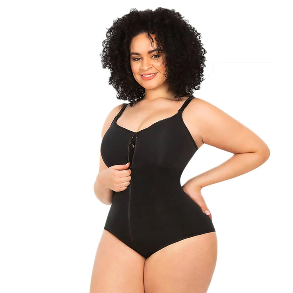 Hiphugger Body Shaper with Bra | Butt Lifter Tummy Control  Fit Everyday Front Zip Sculpting Shapewear Panty