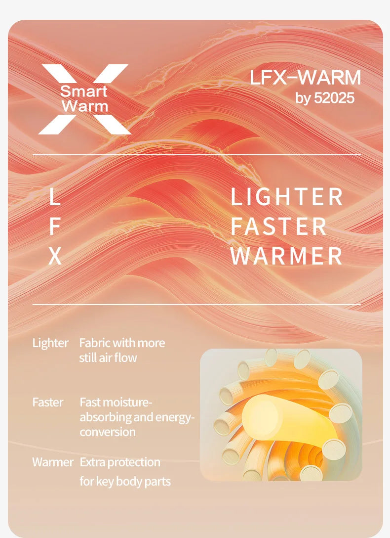 52025 Warm Thermal Underwear with Wool and Silk – Double-Layered for Extra Warmth, Winter-Ready Long Johns, Premium Base Layer
