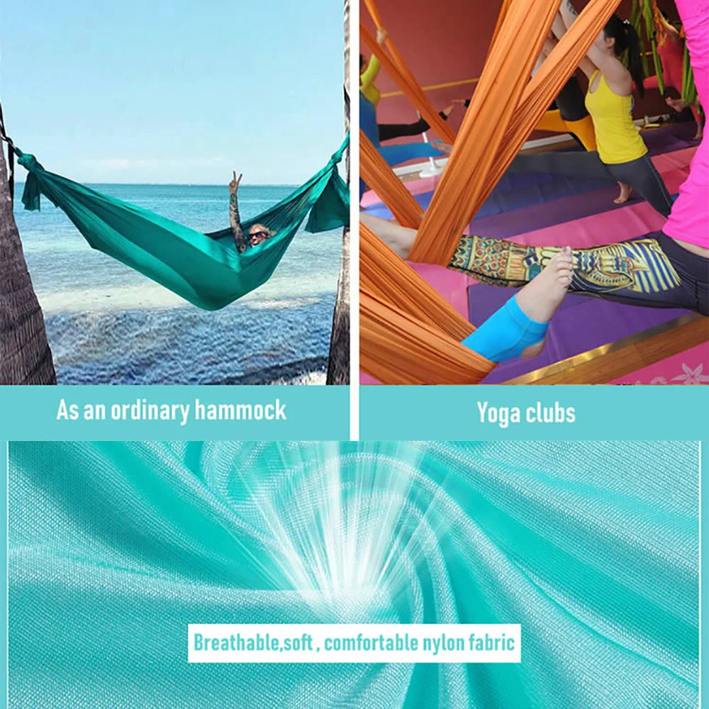 40 Denier Nylon 5.5 yards Aerial Yoga Hammock Fabric Pilates Yoga Anti-Gravity Flying Swing for Indoor Fitness Bodybuilding