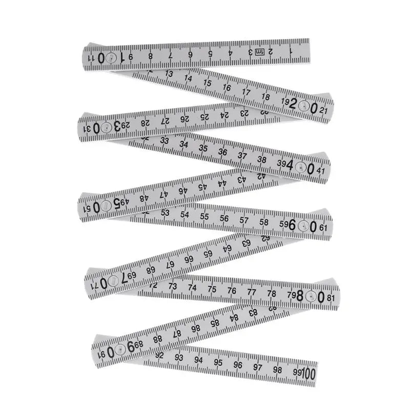 Folding Ruler Metric Measurements Lightweight Composite Construction Ruler 1M 2M for Craftsman Carpenters  EDC Tool Accessories