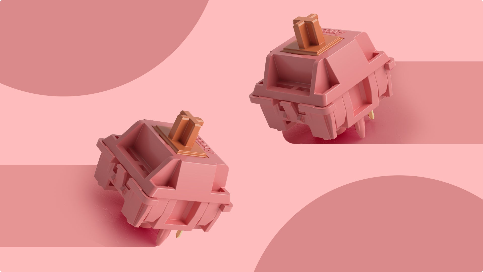 Akko Rosewood Switch 5 Pins 40gf Linear Switch Factory Lubed Deep Low-pitch Compatible with MX Mechanical Keyboard (45 pcs)