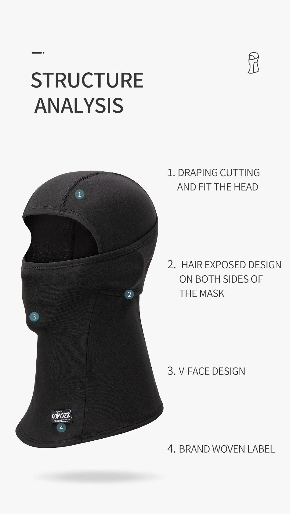 COPOZZ Men Kids Spring Cycling Bike Bicycle Headwear Cap Skiing Bicycle Bandana Sports Scarf Face Mask Equipment Helmet Bandanas