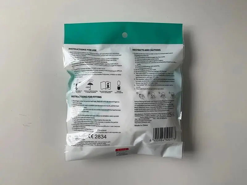 10-50pcs/bag original FFP2 Mouth Face Mask 6 Layers CE 2384 Certification Filter Dust Mouthpiece Masks Protection Face Cover