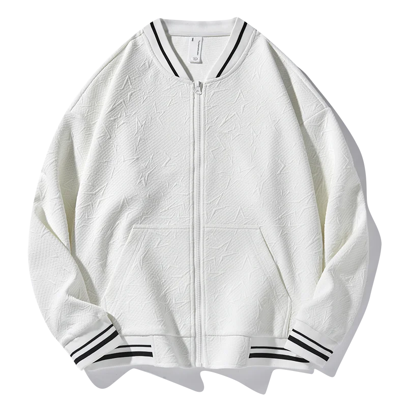 ANSZKTN New Simple Basic Loose Men's and Women's Trend Live Burst Couple Casual Jacket Baseball Clothes