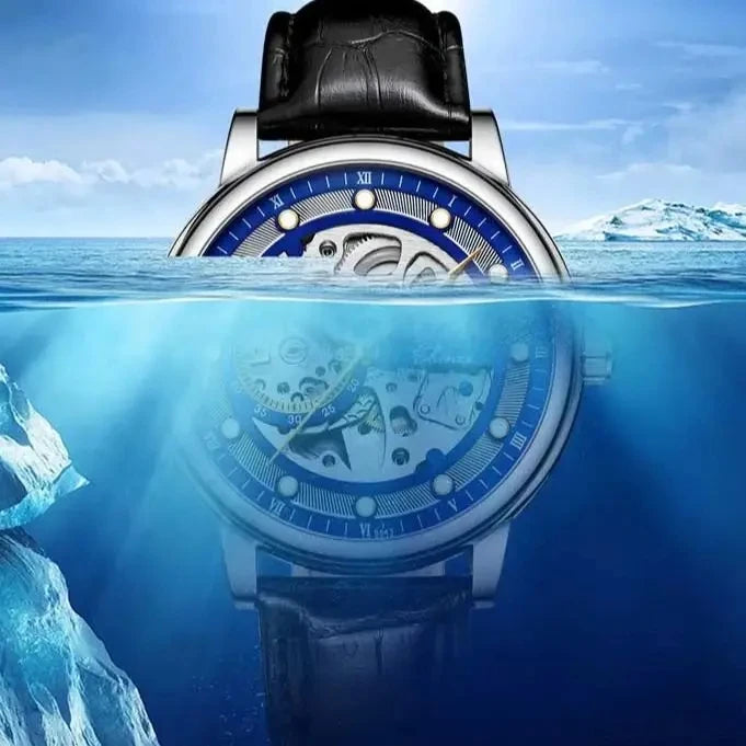 CHENXI Luxury Man Watch 8843 Automatic Mechanical Watches Mens Business Waterproof Skeleton Wristwatches Men Steel Bracelet