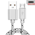 Micro USB Cable 1m Data Sync USB Charger Cable For Xiaomi Samsung Huawei Android Phone Nylon Braided Charging Microusb Cables