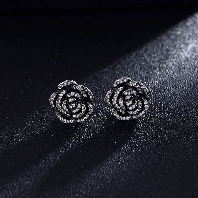 Famous Luxury Brand Designers Jewelry Camellia Flower Earring Fashion Stud Earring For Women