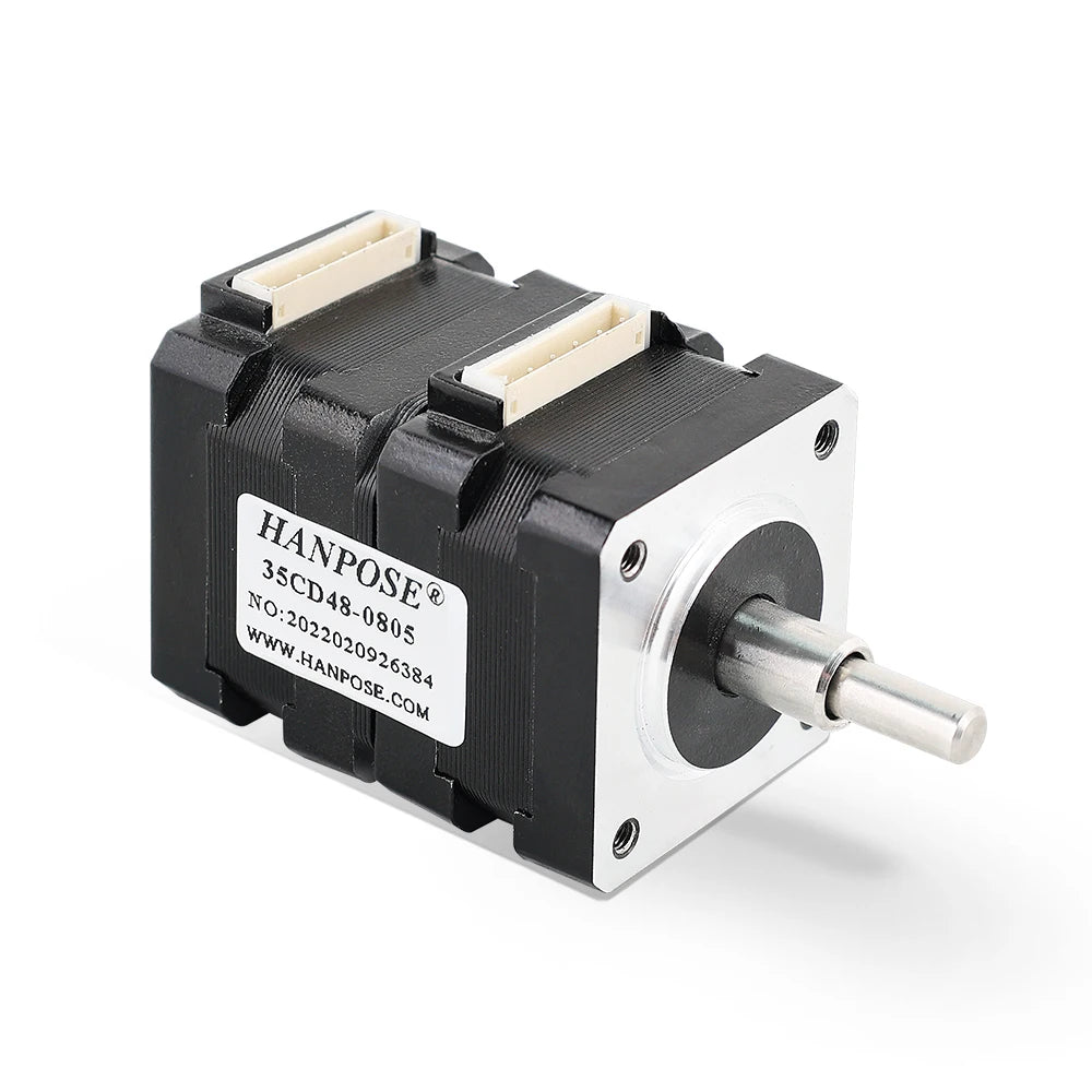 Hanpose 35CD48-0805 Micro Motor 0.45A Output Shaft Can Be Forward and Reverse Double-layer Stepper Motor 3D Printer Stage Light