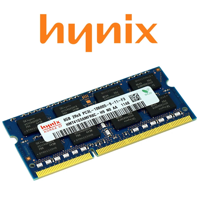 Hynix 10pcs Laptop RAM 4GB 8GB DDR3 DDR3L PC3 PC3L  8500S 10600S 12800S 1066MHz 1333MHz 1600MHz Laptop memory SO-DIMM