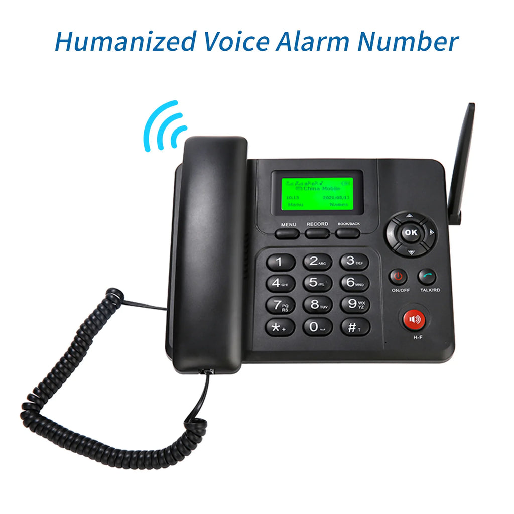 GSM Dual SIM Landline Phone Slot F602 Simple Analog Office/Home Fixed Wireless Table Desk Telephone