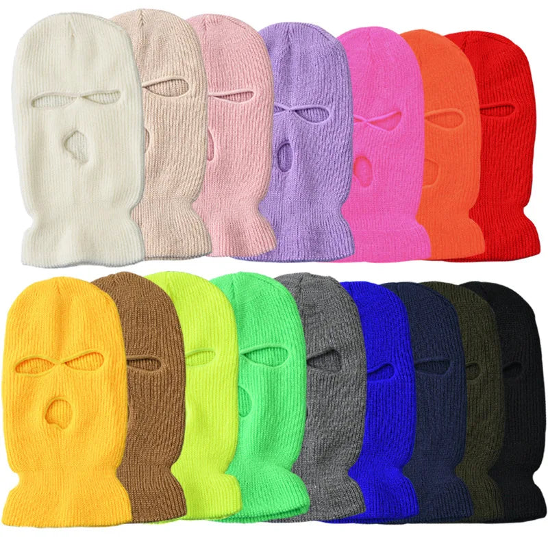 Winter Army Tactical Mask 3 Hole Full Face Mask Ski Mask Winter Cap Balaclava Motorbike Motorcycle Helmet Full Helmet