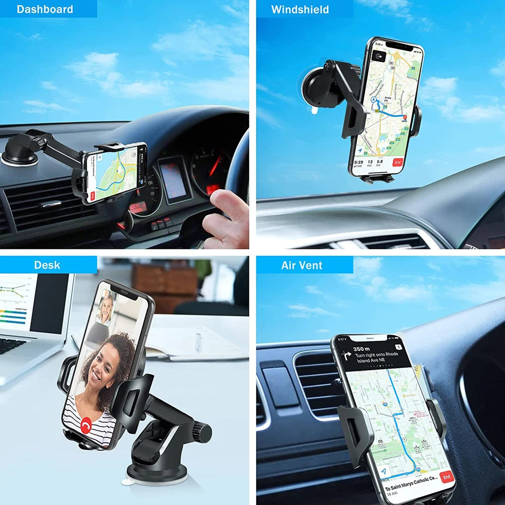 Car Phone Mount Long Arm Suction Cup Sucker Car Phone Holder Stand Mobile Cell Support For iPhone Xiaomi Redmi Samsung Huawei
