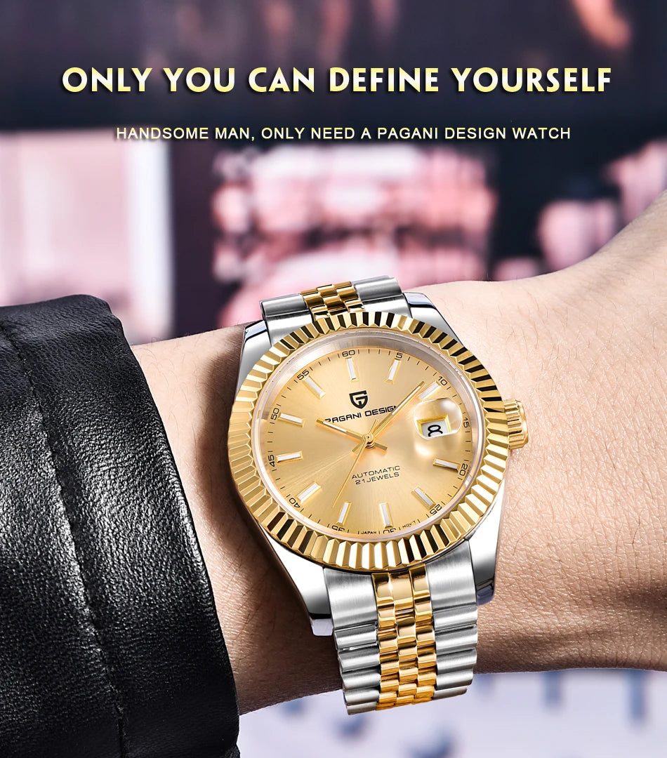 2025 PAGANI DESIGN 42MM Men Mechanical Watches Luxurious Business Automatic Watch 100M Waterproof Stainless Steel Watch for Men