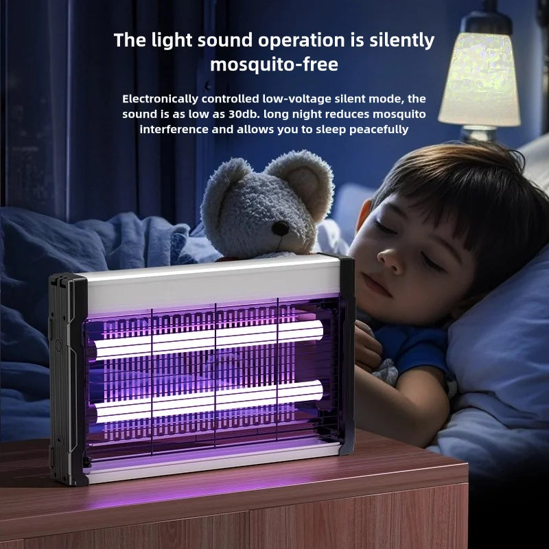 Electronic Mosquito Killer Lamp UV Insect Trap Indoor Wall-Mounted Pest Control Bug Zapper for Home Bedroom Hotel Restaurant