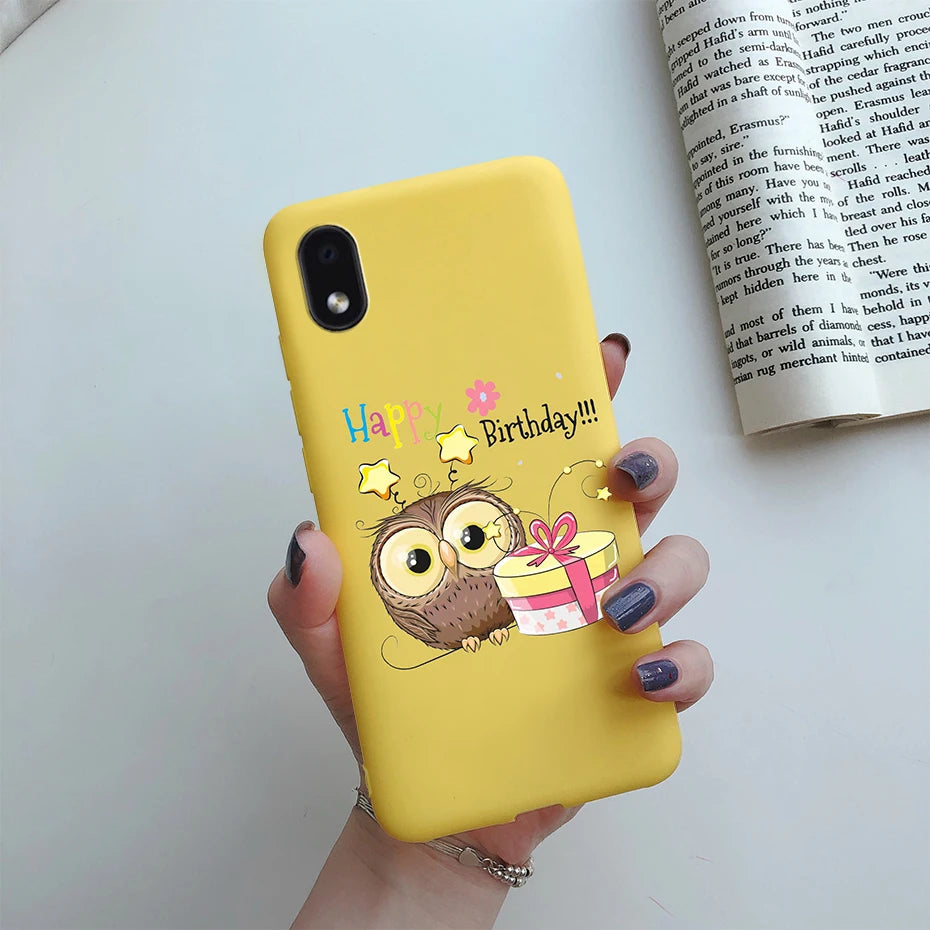 For Samsung Galaxy A01 core Cases Silicon Back Cover Soft Sunflower Phone Case For Samsung A01 core SM-A013 a 01 m01 Core Case