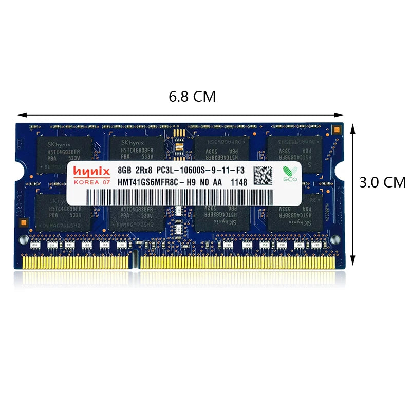 Hynix 10pcs Laptop RAM 4GB 8GB DDR3 DDR3L PC3 PC3L  8500S 10600S 12800S 1066MHz 1333MHz 1600MHz Laptop memory SO-DIMM