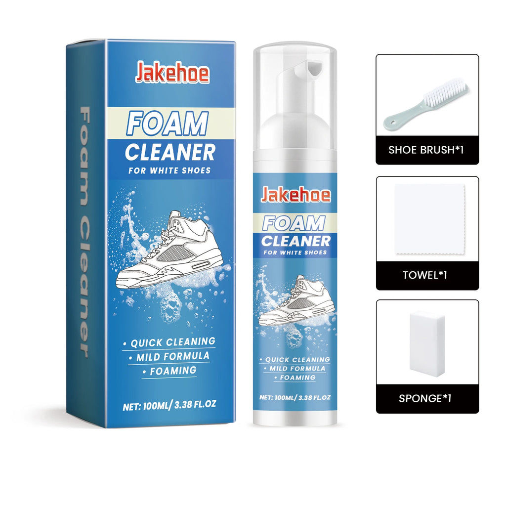 Jakehoe Multi-Functional Shoe Cleaner Kit Foam Cleaning and Decontamination Household Sneaker Stain Removers