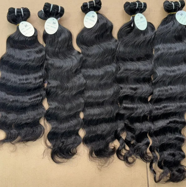Indian Temple Natural Cuticle Aligned Virgin Vendor Weaving Wholesale Color Black Human Hair Raw Hair