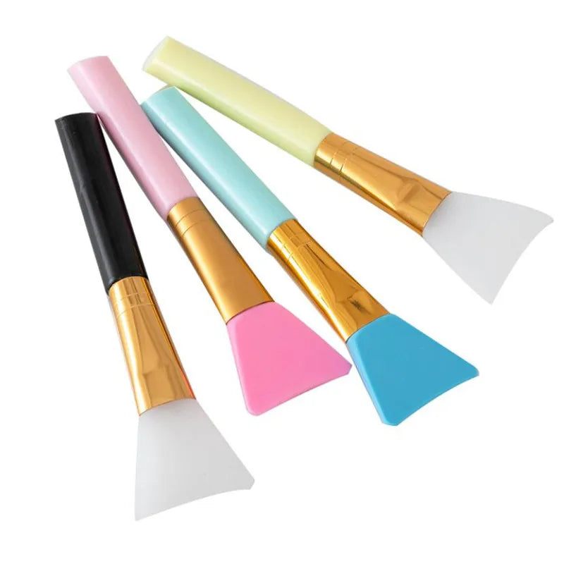 1pcs Face Mask Brush Silicone Facial Mask Mud Mixing Brushes 10 Color Soft Fashion Beauty Women Skin Face Care Makeup Tools