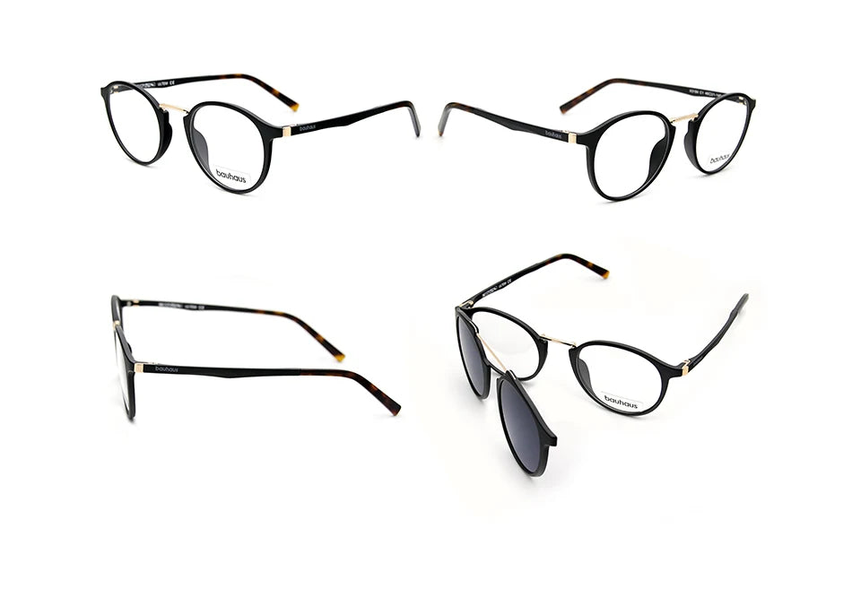 X3184  Ultem Vintage Round Eyeglasses Women Men Polarized Sunglasses Magnetic Clip On Glasses Optical Computer