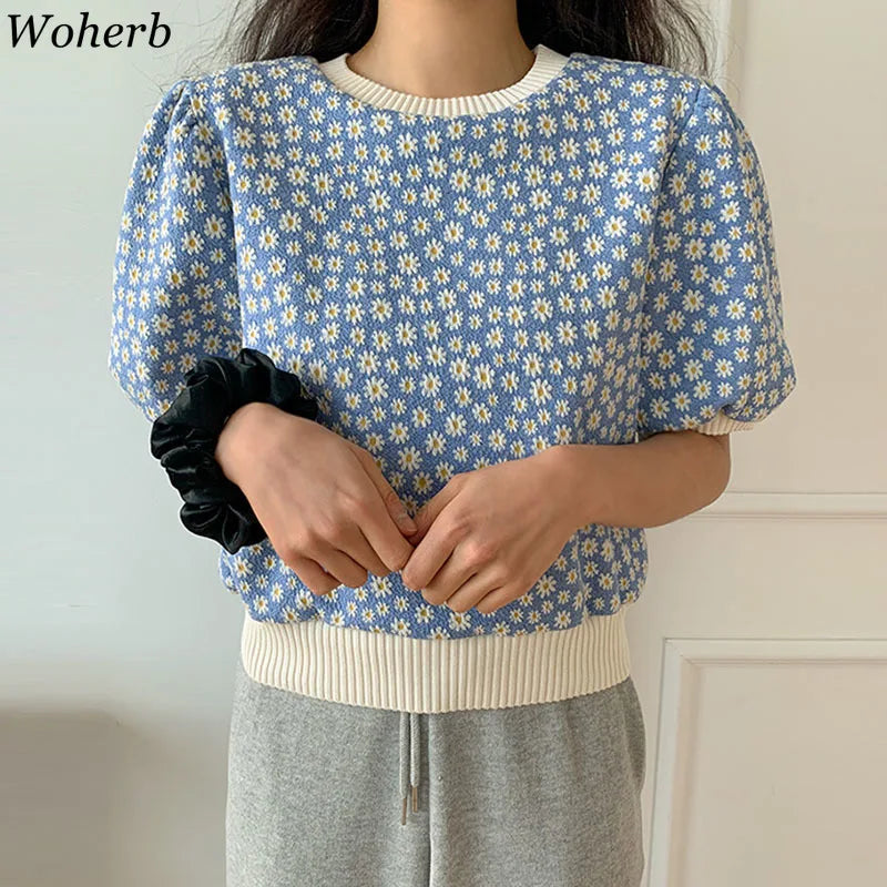 Woherb Cotton Asymmetrical Crop Blouse Women Korean Pleated Bow Bandage Shirt Casual O-neck Solid Elegant Blusas Mujer Moda 2026