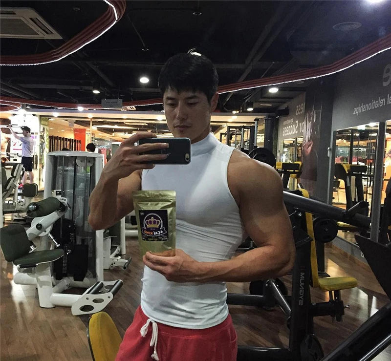 Compression Shirt Fitness Tank Top Men Gym Sleeveless Vest Bodybuilding Tight Sports Clothing Mens Muscle Workout Singlets