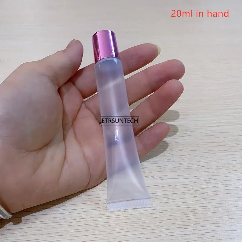 30/50PCS 10ml 15ml 20ml Empty Lipstick Tube,Lip Balm Soft Hose,Makeup Squeeze Sub-bottling,Clear Lip Gloss Container F606