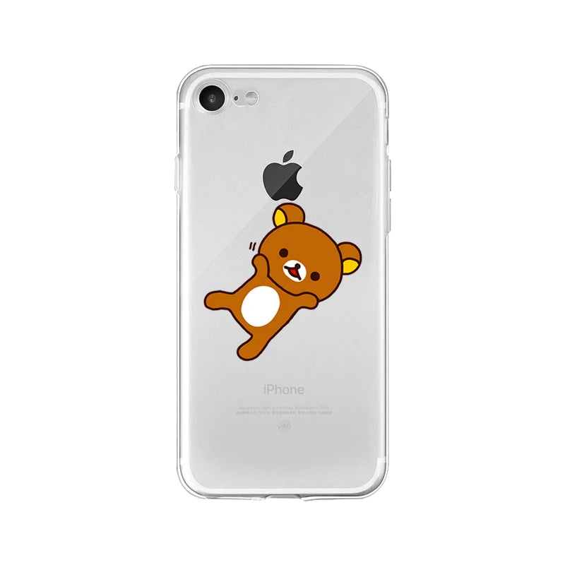 Yinuoda Rilakkuma Customer High Quality Phone Case for iPhone 5 5Sx 6 7 7plus 8 8Plus X XS MAX XR 11 pro max