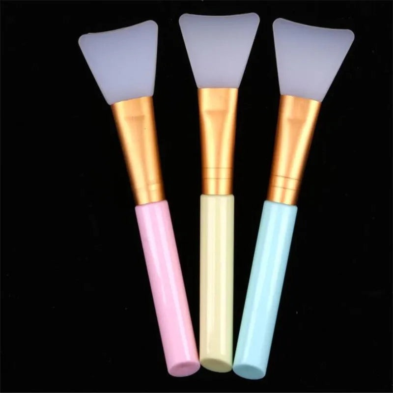 1pcs Face Mask Brush Silicone Facial Mask Mud Mixing Brushes 10 Color Soft Fashion Beauty Women Skin Face Care Makeup Tools