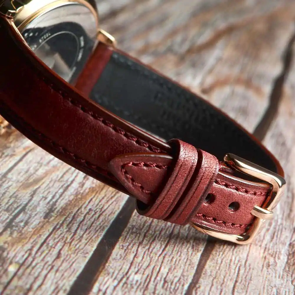 WOCCI 14mm 18mm 20mm 22mm Nubuck Italian Leather Watch Strap Bracelet Replacement Watchband for Women Men Black Green Blue Red