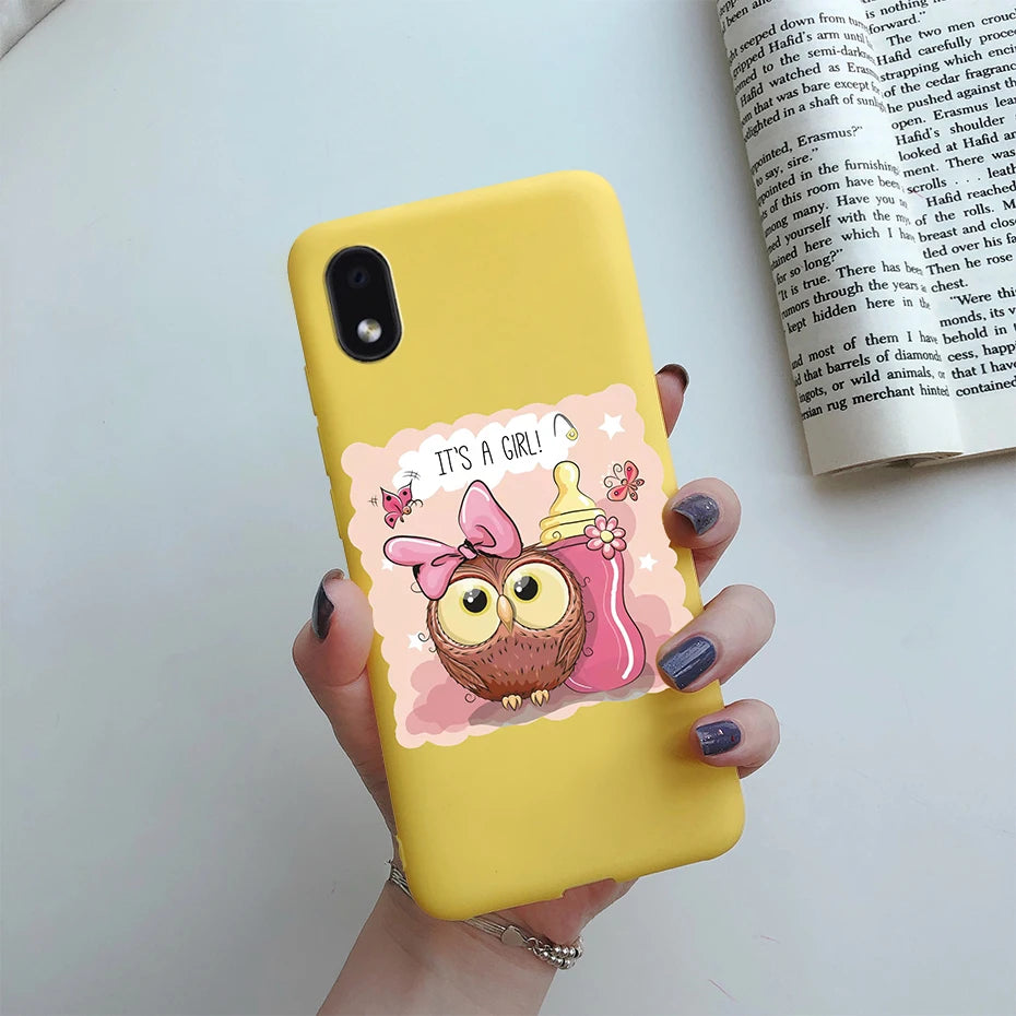 For Samsung Galaxy A01 core Cases Silicon Back Cover Soft Sunflower Phone Case For Samsung A01 core SM-A013 a 01 m01 Core Case