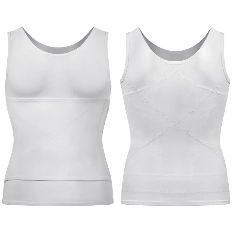 Mens Body Shaper Compression Shirts Abdomen Shapewear Tummy Slimming Sheath Gynecomastia Shapers Corset Waist Trainer Fajas Tops