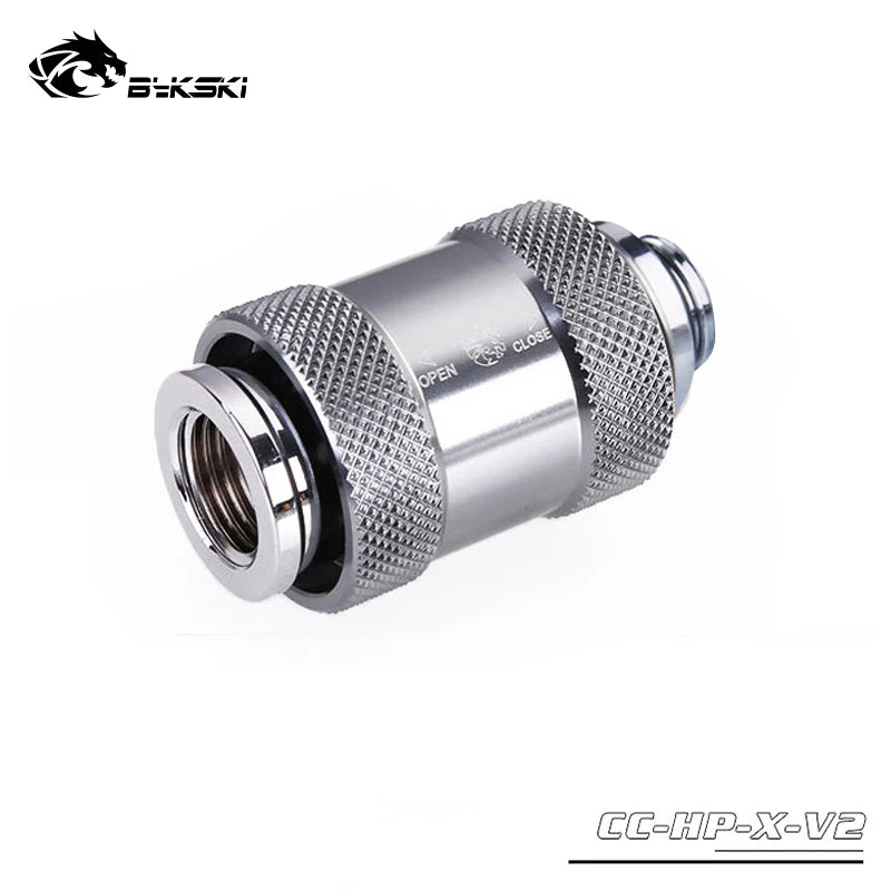 Bykski Hand Push Valve Switch G1/4 Thread Male to Famale Flat + Mini Dual External Thread Water Stop fittings CC-HP-X-V2