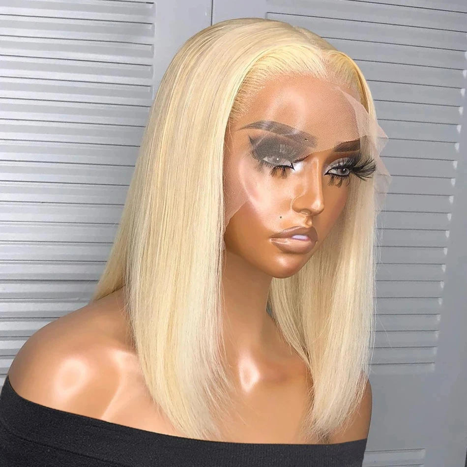 Cheap Price Colored Brazilian Hair Lace Front Short Bob Wig Virgin Remy 100% Real Human Hair Wig Bob Wigs for Black Women